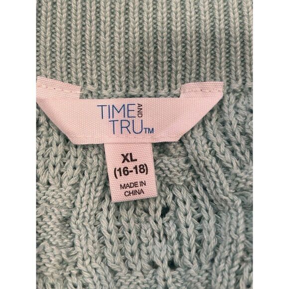 Time and Tru Sweater Tank Top Mint Green Women's XL (16-18) - Picture 3 of 6